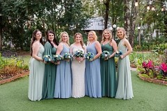Dusty Blue Sage Bridal Bouquet Hydrangea Succulent Sola Wood Wedding Flowers