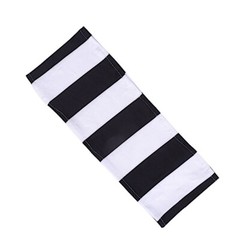 5 Black White 5×14 in Striped Spandex Stretchable CHAIR SASHES Party Decorations