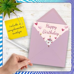 Stuff4 91st Birthday Cards for Women Men – Pink Cupcakes – Happy Birthday Car…