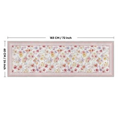 Artoid Mode Pink Watercolor Flower Spring Runner Rug, Summer Home Decor Low-P…
