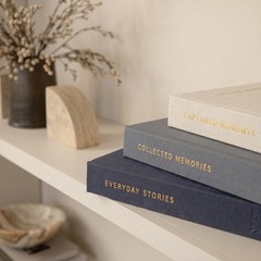 Beautiful Photo Album Set of 3 For 4×6 6.46 x 4.72 x 1.2 inches, Blue