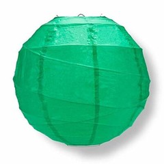 Quasimoon 6″ Arcadia Teal Round Paper Lantern, Crisscross Ribbing, Hanging De…