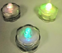 4 PC LED Tea Light set Flower-Shape Different Color Waterproof Wedding Party US