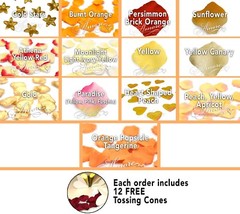 Silk Rose Petals 1200 Yellow Orange