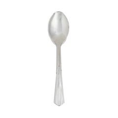 Plastic SILVER SPOONS Disposable Party Home Elegant Light Gray Catering Home