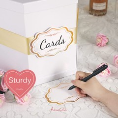Elegant Card Box Holder 14x12x12 Inches Wedding Graduation Birthday White Box