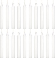 Mega Candles 20 pcs Unscented White Exquisite Mini Taper 20 Pieces,