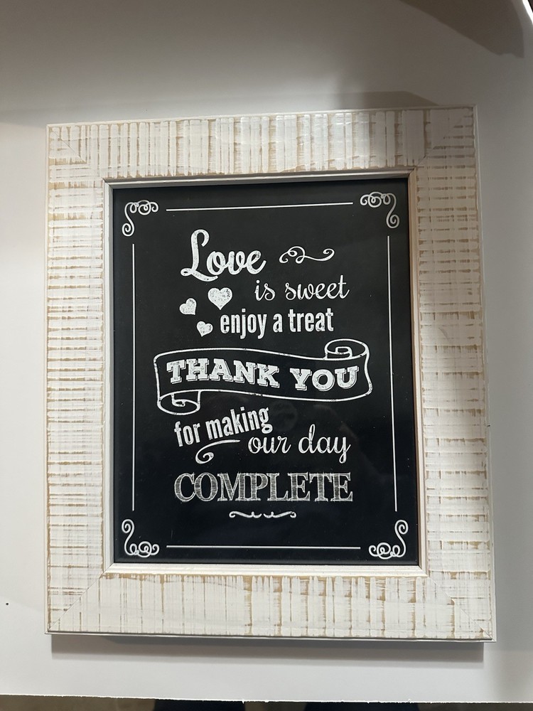 Fetco Home Decor Picture Frame With A Wedding Message For A Wedding