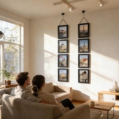 4×6 Collage Picture Frames for Wall Mount Set of 2, 8 4×6-Vertical Black