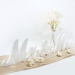 Sturdy Wooden Mr & Mrs Wedding Sign, Perfect for Indoor & Outdoor Celebration