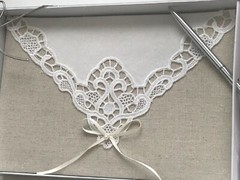 Guest Book and Pen Set, Lillian Rose Country Lace, White and Ivory