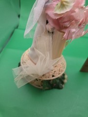 Stamped Vintage 1986 wedding/Anniversary Bride and groom cake topper. Plastic.