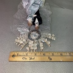 Vintage 25th Wedding Anniversary Cake Topper New Zealand 1980 Coast Novelty