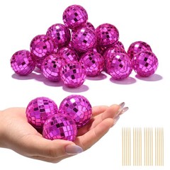 Yescom 20PCS 1.6″ Small Disco Ball Mirror Mini Hanging for Events Wedding Party