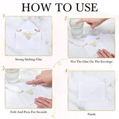 Yahenda 200 Count White Mini Gift Card Envelopes Bulk Wedding Small,
