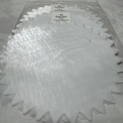 White Tulle Circles 9″ Round 125 Pieces Wedding Favors New Old Stock(56)