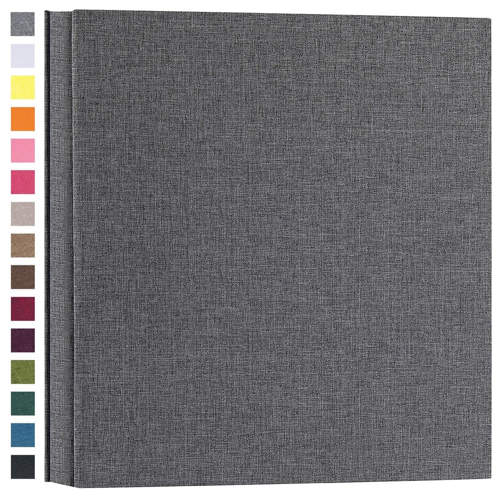 potricher Photo Album for 4×6 1000 Photos Linen Cover 1000 Pockets, Gray