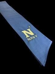 U.S. Naval Academy Cotton Wreath Sash (2 Logos) 31k Stitch