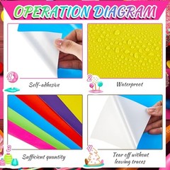 Colorful PVC Floor Stickers Candy Donut Theme Land Runway 16.1 x 10.2 Inch 30
