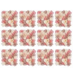 12* Artificial Flower Wall Panel Wedding Backdrop Event Party Flower Wall Panel