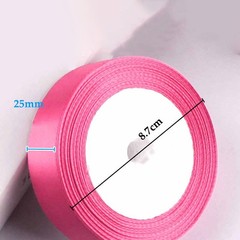 25mm Width Premium Satin Ribbon For Gift Wrapping Multicoloured 22 Metres Rolls