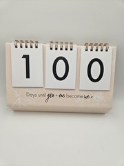 Wedding Countdown Desk Calendar – Miss to Mrs, Engagement, Party, Bachelorette