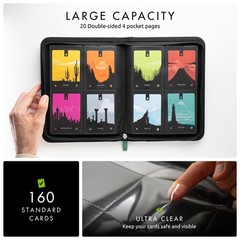 Vault X 4 Pocket Zip Binder 160 Cards Exo-Tec Material 20 Side-Loading Pages