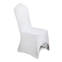 Uimoso 50/100PCS Chair Covers Spandex Folding Banquet White Covers Wedding Party