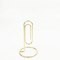 GOLD 5 Sign Holders 5″ Paperclip Metal Table Number STANDS Party Decorations