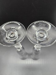 Gorham Amore Hearts Toasting Champagne Flute Glasses Pair Wedding Valentine Day