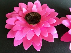 Paper Flower Wedding Party Nursery Wall Decor Shower Hot Pink Sunflower 2 Pieces