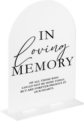 Acrylic Wedding Sign 5×7 Frosted Arch Black Calligraphy Stand Party Decor