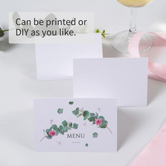Place Cards for Table Setting – 50 Pcs White Blank Tent Place Cards for Weddings