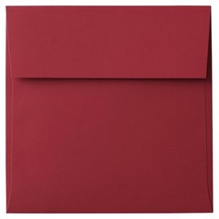 LUXPaper Square Invitation Envelopes | Peel & Press 5 x 5 inches, Holiday Red