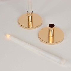 2 Gold Metal Taper Candle Holders Wedding Party Events Favors