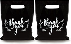 100 Count Reusable Black Goodie Bags for Halloween, Weddings & Celebrations