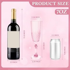 Plastic Champagne Flutes, Champagne Glasses Bulk, Reusable Unbreakable 12 Pink