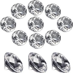 100Pcs Clear Acrylic Diamonds 1 Inch Wedding Table Scatters Gemstones