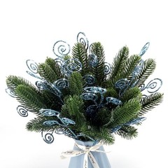 Pieces Glitter Christmas Picks Ornaments Decorative Sticks Candy 24 Light Blue
