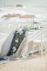 Ling’S Moment Flower Garland – 6FT Eucalyptus & Rose – Sweetheart Table Decor fo