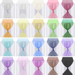 5 Organza Sheer 14″ x 108″ Long Wedding Dining Room Table Runners – Many Colors