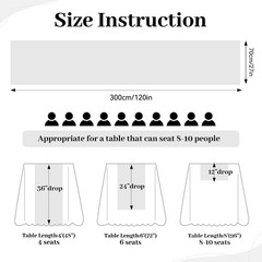 10Ft 1 Piece White Chiffon Table Runner 27×120 Inches Sheer Chiffon Fabric Br…