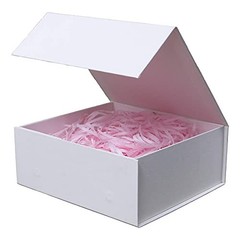 White Gift Box with Lid, 11×7.8×3.5 1 Count (Pack of 1) White 7.8x7x3.1 Inch