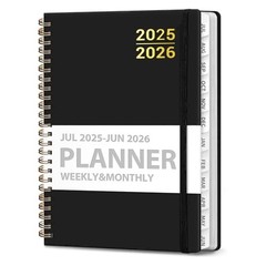 Planner 2025-2026 for Women & Men, Weekly and Black（July 2025-June 2026)
