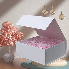 White Gift Box with Lid, 11×7.8×3.5 1 Count (Pack of 1) White 7.8x7x3.1 Inch