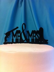 Western Pistol Boot MR & MRS Wedding Cake Topper MADE In USA…..Ships from USA