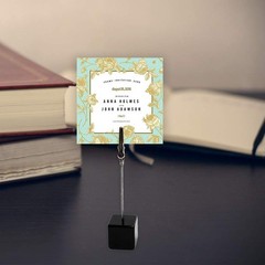 10pcs Table Number Holder Name Place Card Memo Clip Stand Black