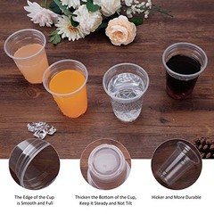 100 Pack 14 Oz Water Cups – Disposable Clear Plastic Cups