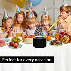 Black Plastic Plates 9 Inch – 50 count – Plastic Solid Round Party Plates For…