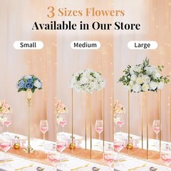 Dusty Blue & White Floral Centerpieces for Weddings and Party Table Decor